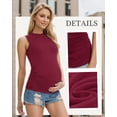 thumbnail image 5 of Women's Maternity Tank Tops Shirts Sleeveless Crew Neck Pregnancy Shirts Clothes, 5 of 6