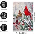 thumbnail image 2 of Bandera de jardín DZGlobal Winter Cardinal Bird House, 70 x 100 cm, 2 of 7