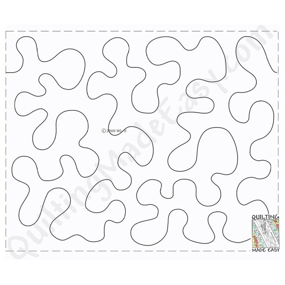 Large Stipple Quilting Patterns – 26ft Roll – Machine Quilting Designs for Beginners & Experts – Tear Away Paper Quilting – 9.5" Stitch Width – Made in USA