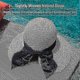 thumbnail image 2 of 2025 A Ladies, Foldable, Wide Brim Straw Summer Beach and Sun Hat with UPF 50, a Ponytail Bowknot, 2 of 5