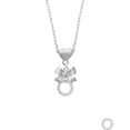 thumbnail image 2 of Delight Jewelry Silvertone Corinthians 13:4 Eternity Ring Silver tone Bow Heart Necklace, 2 of 4