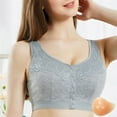 thumbnail image 2 of Arlun,Comfy Women's Post Bra for Silicone Breast Prosthesis(Left) Front Closure Design No Underwire Full Coverage Supportive and Versatile Perfect for Everyday Wear Grey2 38, 2 of 9