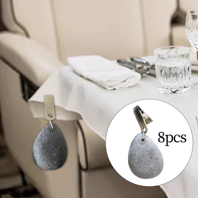 Perchas de peso de mesa de servicio pesado con colgante de piedra de peso de Clip para cena de boda 8 piezas perfecl Colgador de pesas para mantel