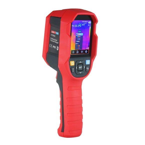 Eccomum UTi260A Professional 256 x 192 IR Thermal Imager Rechargeable Handheld Temperature Auto Tracking Infrared Thermal Imaging Camera with 2.8-inch LCD Screen, Real-time Image Transmission, 7 Co