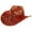 Red, variant on Gtoiithly Cool Stage Performance Festival Party Cowboy Jazz Hat for Western Style Entertainment Gold