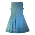 thumbnail image 5 of WRKEKC Girls Summer Dress Sleeveless Round Neck Dress with Sequin Print Elastic Waist Flowy Hem for 3-14 Years Kids, 5 of 7