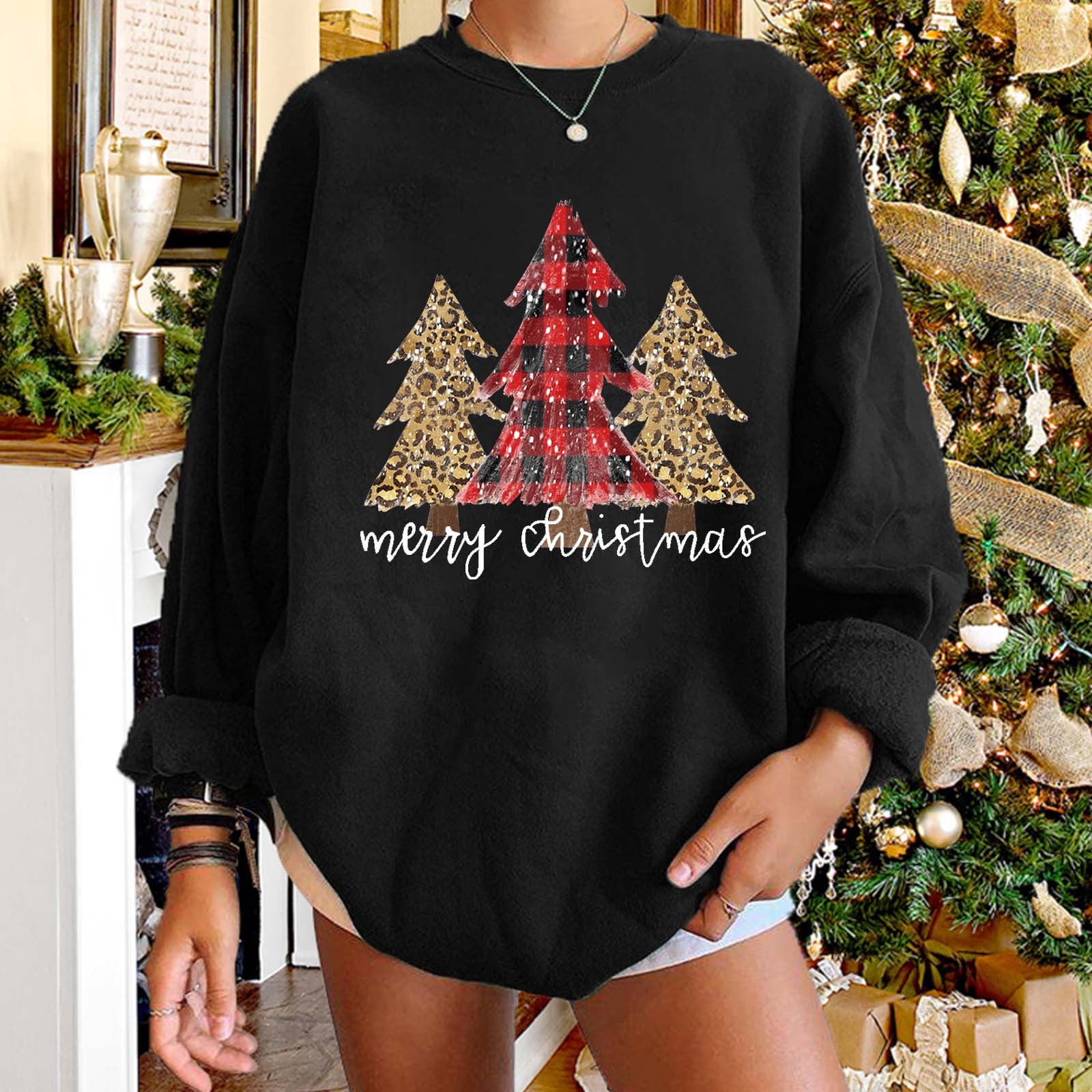 Christmas ladies tops 2025