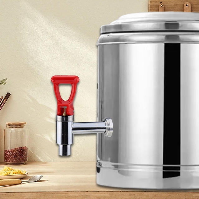 Grifo para bebidas calientes de café, dispensador de bebidas, conjunto de grifo de acero inoxidable para mostrador de bar, hogar y comercio, jarra de Rojo 98 cm x 2 cm