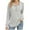 Gray, variant on Admvng Hoodies for Women Solid Color Button Pocket Loose Long Sleeve Causal Hoodie, Size S-2XL