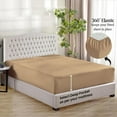 thumbnail image 3 of 1-Piece 800 Thread Count Egyptian Cotton Fitted Sheet, Fits 14-16 Inch Deep Pocket, Queen Size – Taupe, 3 of 4
