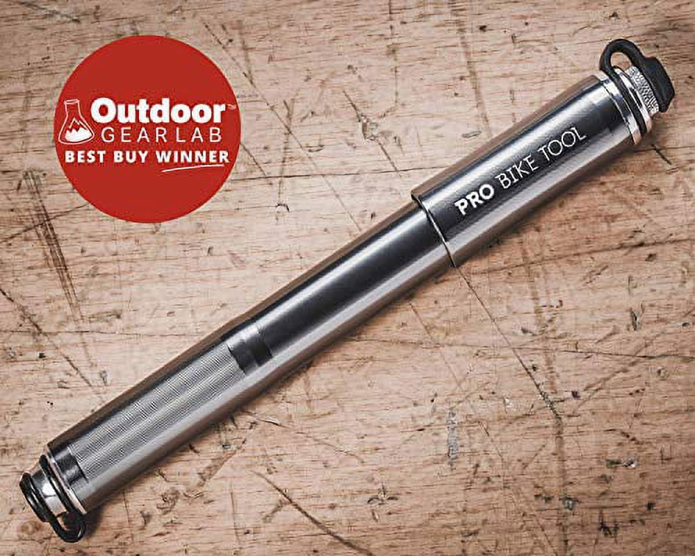 PRO BIKE TOOL High Pressure Mini Bike Pump with Gauge Fits Presta Schrader Valves for Bicycle Tires Black Walmart