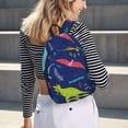 thumbnail image 7 of Balery Dinosaurs Vintage Canvas Backpack for Men and Women - Large Capacity, Durable Travel Laptop Bag for School, Work, Hiking, and Outdoor Activities, 7 of 7