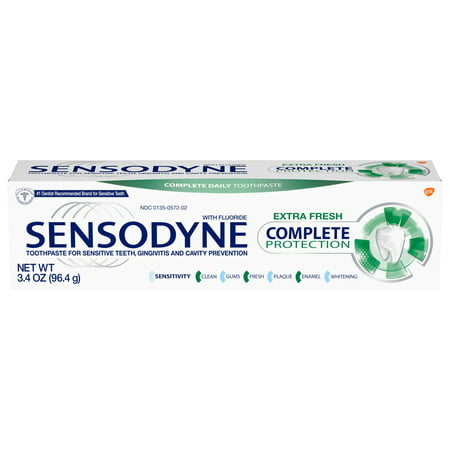 Sensodyne Sensitivity Toothpaste for Sensitive Teeth, Complete Protection, Extra Fresh, 3.4 (Best Toothpaste For Gingivitis)