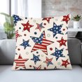 thumbnail image 3 of 4th of July Patriotic Pillow Cover - HD Printed Cotton Linen Sofa/Bedding Decor, Detachable for Indoor/Outdoor (18x18in)​, 3 of 6