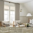 thumbnail image 2 of 102 Inch Long Curtains Pinch Pleat Linen Curtains for Living Room Bedroom 2 Panels Tan Brown Burlywood Taupe Light Filtering Privacy 102 Inch Pleated Drapes Hooks Rings Back Tab for Sliding Door, 2 of 18