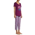 thumbnail image 3 of Secret Treasures Short Sleeve Top and Capris Sleep Set (Women's and Women's Plus), 3 of 7