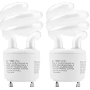JACKYLED 2x UL-Listed GU24 CFL Light Bulbs, T3 13W 2700K GU24 Base Compact Flourescent Bulbs, Energy Efficient 900lm Spiral Bulb