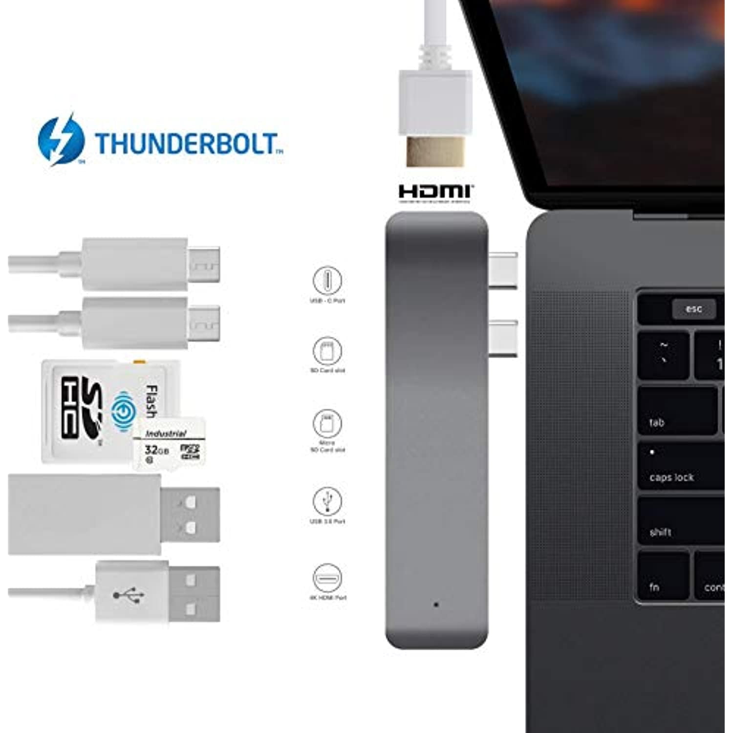 VVB 7 in 1 USB-C Hub Thunderbolt 3 VVB028