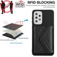 thumbnail image 5 of for Samsung Galaxy A33 5G Wallet Case with Card Holder, Elegant Durable PU Leather Protective Magnetic Closure Flip Phone Cover Kickstand RFID Blocking for Women Girls for Galaxy A33 5G, Black, 5 of 9