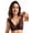 Brown Leopard, variant on Women's Deep V Bras Leopard Print Seamless Wireless Full Coverage Comfort Bra Big Gray Leopard L