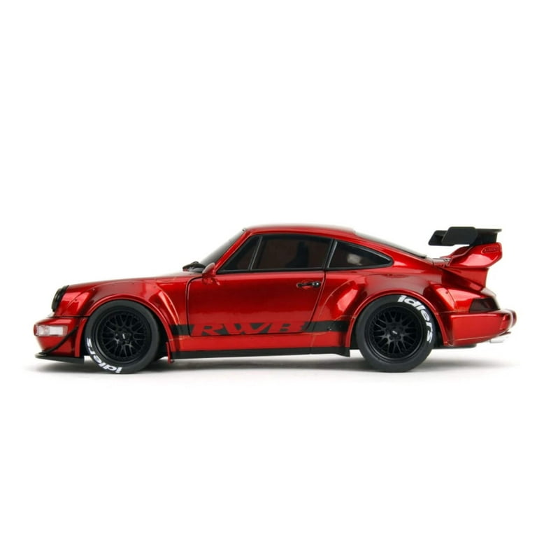 Jada, Diecast Car Model, Porsche 911 964 RWB Red Chrome 1:18