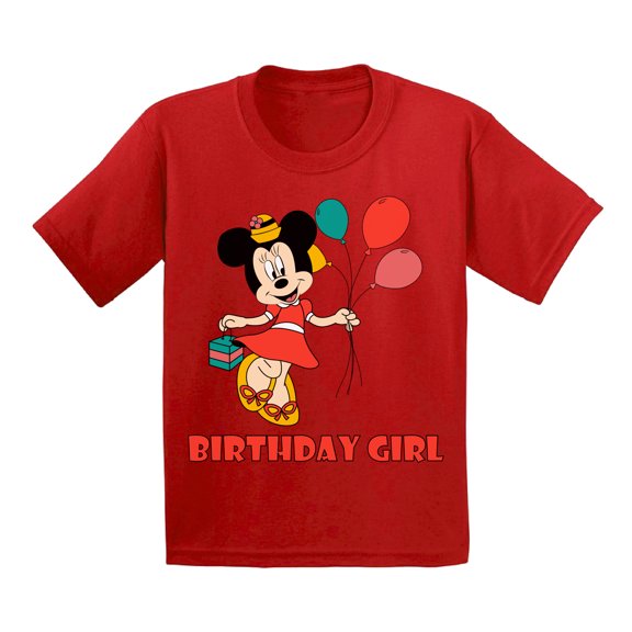 Awkward Styles Youth Shirt Mickey Birthday Girl Tshirt for Girls Minnie Steamboat Willie Kids Birthday Age 6 to 18 Cotton T-shirts S M L XL Graphic Tee