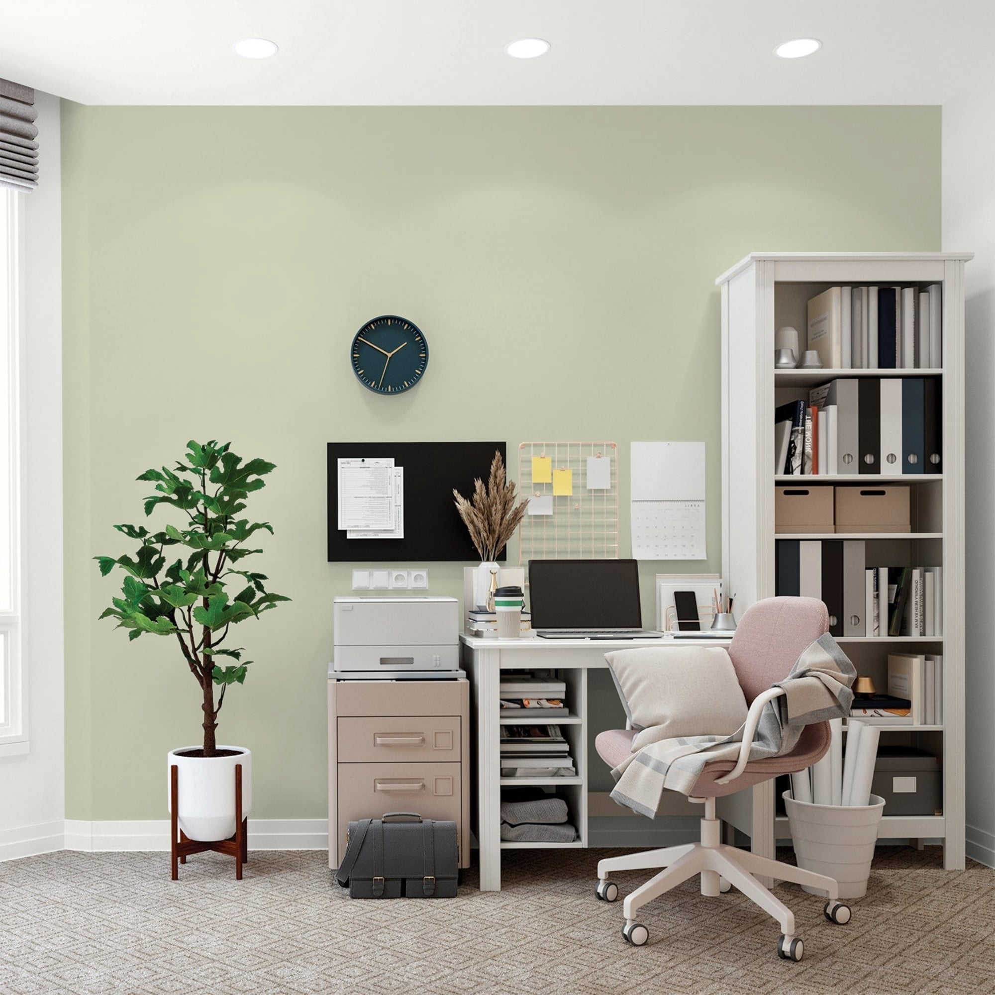 Glidden Spred Only Olive / Green, Flat Interior Paint with Primer, 1 Gallon