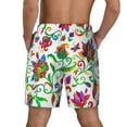 thumbnail image 3 of Kdxio Paisley Print Men'S Swim Trunks With Compression Liner 7 Inch Inseam Quick Dry Swim Shorts, 3 of 7