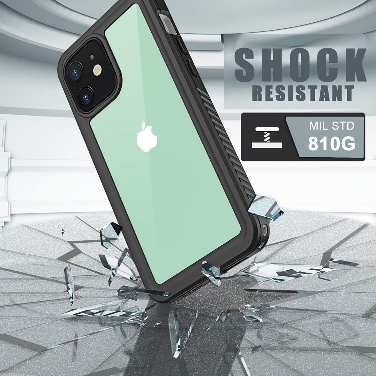 for iPhone 11 Waterproof Case - Shockproof Dustproof Case with Built-in Clear Screen Protector, Full Body Heavy Duty Sealed Protective Cover for iPhone 11,Black