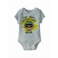thumbnail image 2 of Macho Man To Be Real Gray Heather Baby Romper T-Shirt, 2 of 2