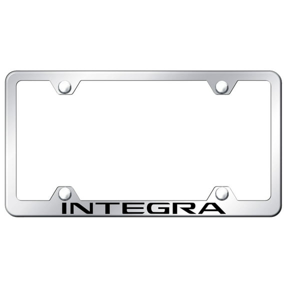 Acura Integra Laser Etched Logo Wide Body License Plate Frame (Chrome)