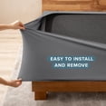 thumbnail image 3 of Bare Home Box Spring Cover - Microfiber - 4-Way Stretch (Queen, Grey), 3 of 6