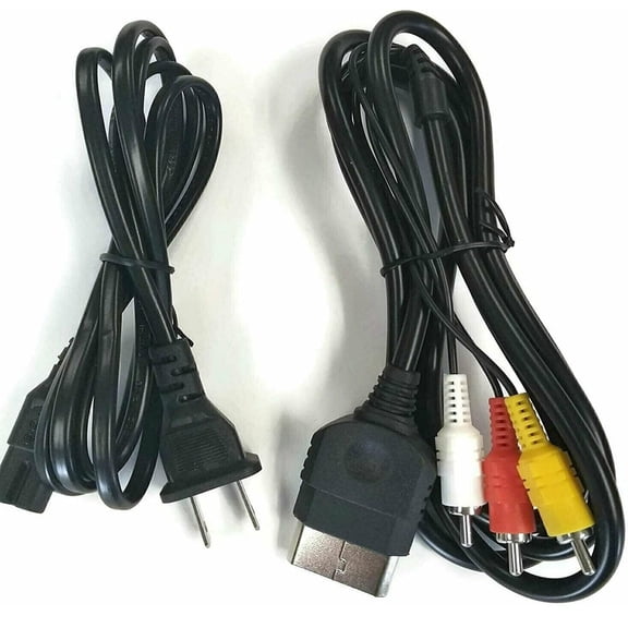 Xbox AV Cable / Power Cord for the Original Xbox Microsoft TV Charger Bundle