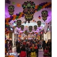 thumbnail image 2 of PMU Black Day of the Dead Shape-A-Loon 22 Inch Mylar-Foil Balloon (5/pkg) Pkg/1, 2 of 8