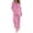 *Pink, variant on VBVC Women's 2 Piece Cotton-Linen Outfit Set,3/4 Sleeve Tunic Top and Wide Leg Pants for Women,Ladies V-Neck Breathable Loungewear with Pockets,Gray,S-3XL
