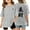 Grey, variant on Girls Graphic Print Casual Tee Loose Fit Short Sleeve Comfortable Blended Fabric Youth Top Tween Kids Summer Soft Comfy Cute Basic Tees