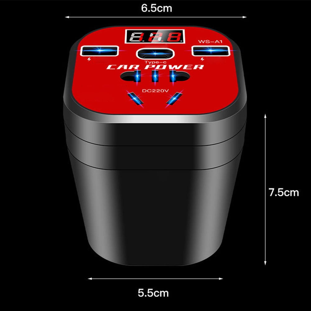 150W 12V 24V To 220V Car Power Inverter Led Display 3 USB Ports + Transformer