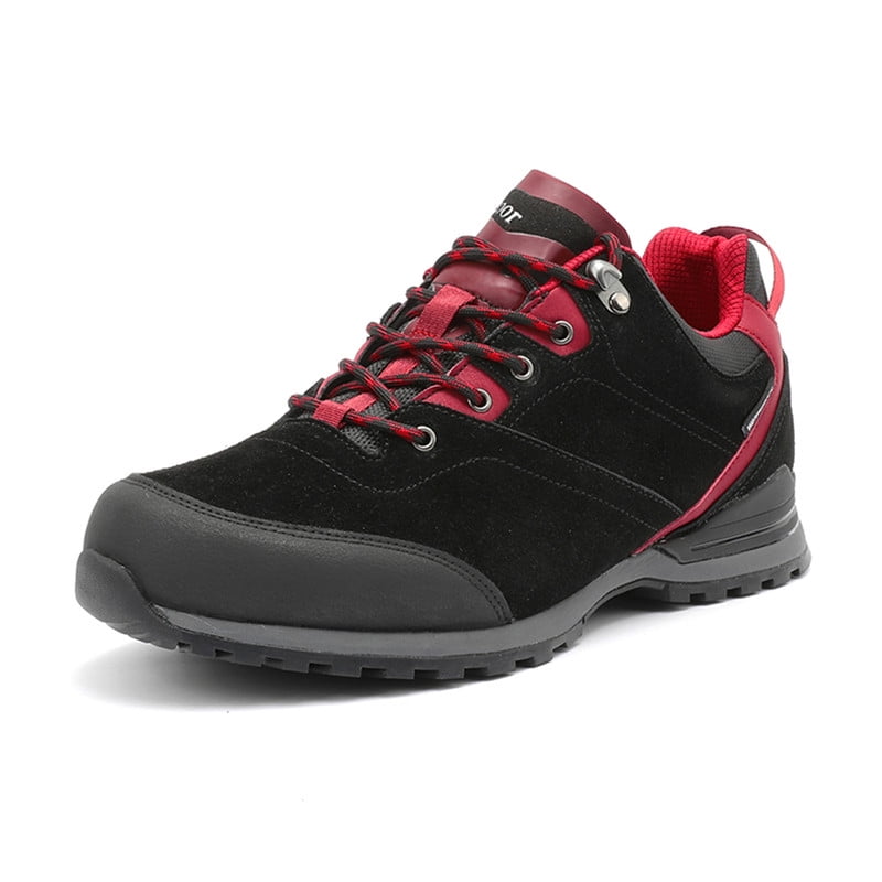 BETOOSEN Mens Outdoor Trekking Sneakers Waterproof Hiking Shoes Breathable Suede Leather Lightweight Walking Shoes