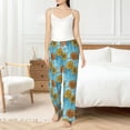 thumbnail image 4 of Salouo Sunflowers Print Women's Pajama Pants Casual Loose Sweatpants PJs Flowy Pants Drawstring Palazzo for Women Wide Leg Pants Lounge Pajama -Small, 4 of 8