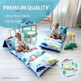 thumbnail image 6 of Butterfly Craze Floor Pillow Case, Mattress Bed Lounger Cover, Cars Blue, Queen Size - for Kids & Adults, (Pillow Not Included), 6 of 8