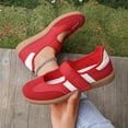 thumbnail image 3 of EKVAHL Orthopedic Mary Jane Sneakers for Women, Retro Stripe Arch Support Non Slip Shoes, School Commute Walking Sneakers Red, 3 of 5