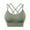 Green, variant on Zrbywb Women Plus Size Bra Womens Cross Back Sport Bras Padded Strappy Criss Cross Cropped Bras For Yoga Workout Fitness Low Impact Bras