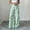 Green, variant on Women's Elegant Striped Wide Leg Pants – Double Button High Waist Casual Trousers with Pockets for Spring/Summer Blue，M