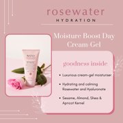 Natio Rosewater Moisture Boost Day Cream-Gel, Face Cream for Women, 2.5 oz