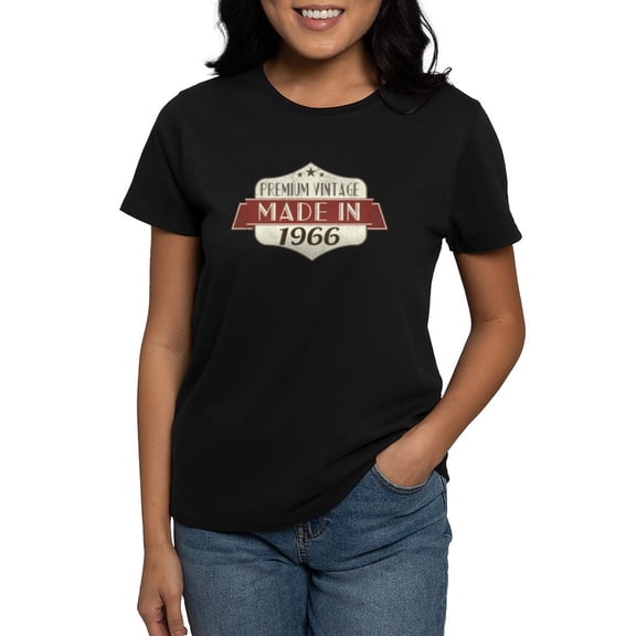CafePress - Vintage Born In 1966 50Th Birthday T Shirt - Women's Traditional Fit Dark T-Shirt