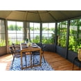 thumbnail image 4 of Gazebo Penguin Florence Solarium toit en métal 12 ft. x 15 ft. en Gris, 4 of 9