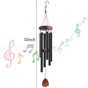 SUSWIM 32 Aluminum Black Wind Chimes for Outdoor, Garden, Patio Decoration