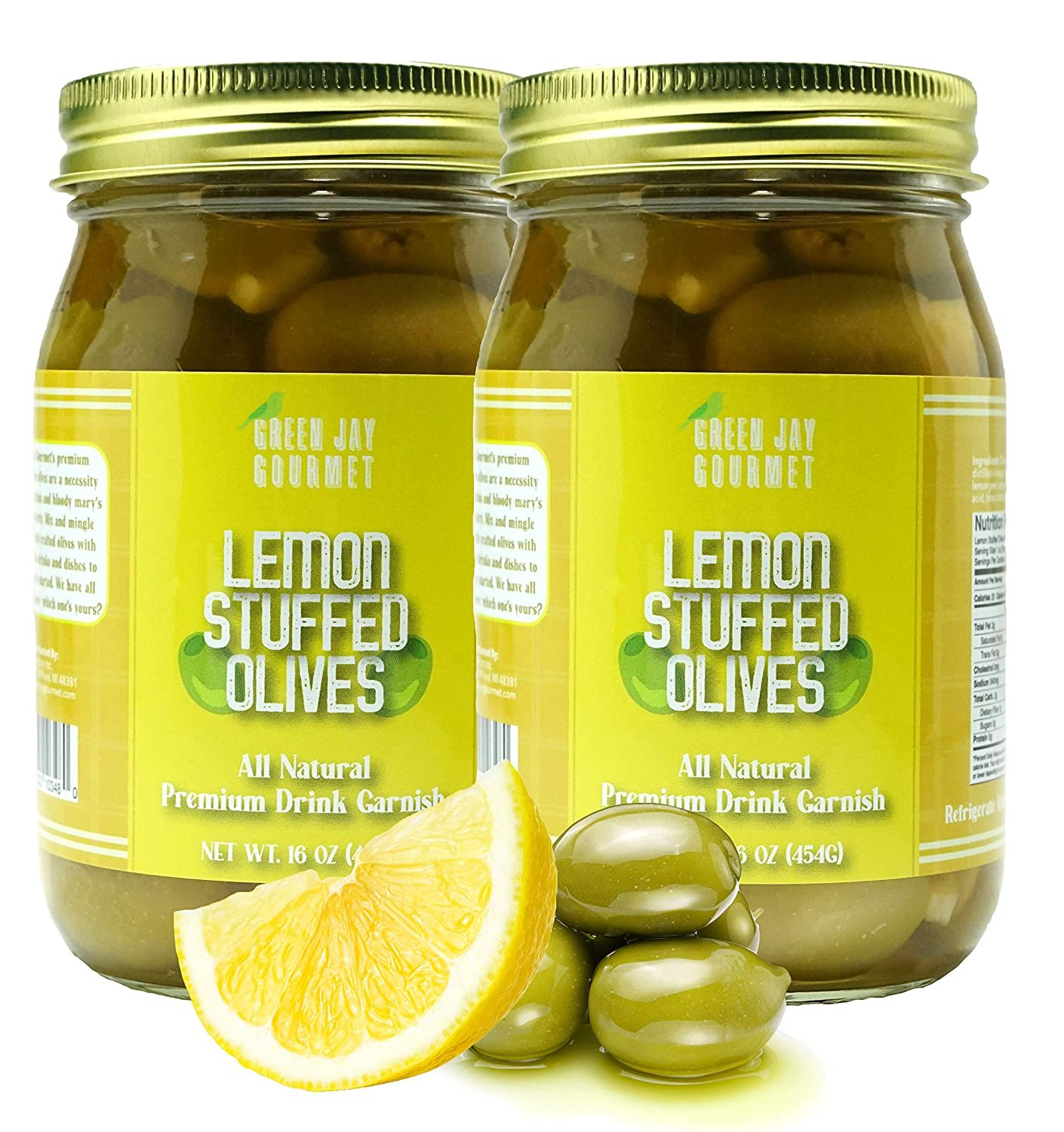 Green Jay Gourmet Lemon Stuffed Olives Stuffed Green Olives for