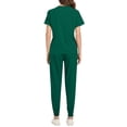 thumbnail image 5 of Hvogkswy Scrubs for Women Set Stretch Soft Short Sleeve Top and Tapered Work Pants Solid Lightweight Breathable Nurse Uniform Scrub Sets, 5 of 5