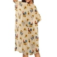 thumbnail image 4 of Xoenoiee Rooster Chicken Sunflower Print Women Bathing Suit Coverup Casual Loose Swimsuit Coverups Open Front Kimono Cardigan Cover Up Half Sleeve Summer Beach Cover up, 4 of 7
